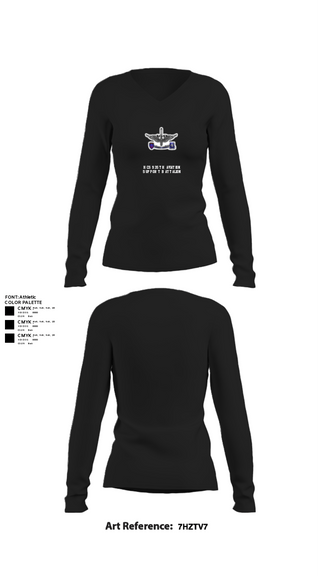 Women's Long Sleeve Vneck Shirt, HCS 935th Aviation support battalion, , Teamtime, Team time, sublimation, custom sports apparel, team uniforms, spirit wear, spiritwear, sports uniforms, custom shirts, team store, custom team store, fundraiser sports, apparel fundraiser