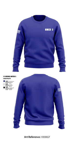 Crew Neck Sweatshirt, NMCB 3, Navy, Teamtime, Team time, sublimation, custom sports apparel, team uniforms, spirit wear, spiritwear, sports uniforms, custom shirts, team store, custom team store, fundraiser sports, apparel fundraiser