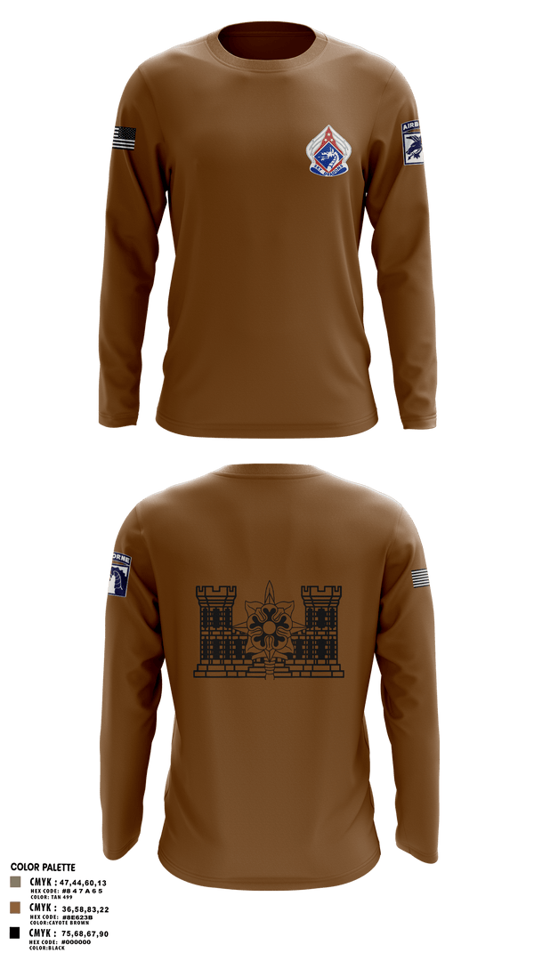 Long Sleeve Performance Shirt, XVIII ABN G2, Army, Teamtime, Team time, sublimation, custom sports apparel, team uniforms, spirit wear, spiritwear, sports uniforms, custom shirts, team store, custom team store, fundraiser sports, apparel fundraiser