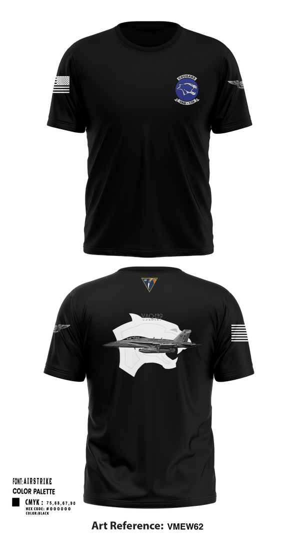 Short Sleeve Performance Shirt, VAQ-139 Cougars, Navy, Teamtime, Team time, sublimation, custom sports apparel, team uniforms, spirit wear, spiritwear, sports uniforms, custom shirts, team store, custom team store, fundraiser sports, apparel fundraiser