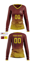 Granite High School Volleyball 36467606 Women's Long Sleeve V-neck Shirt - 1