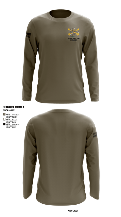 Bravo 1-119th FA 38934008 Long Sleeve Performance Shirt - 2