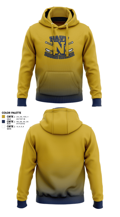 Navy Youth Hockey 69647370 Hoodie - 4