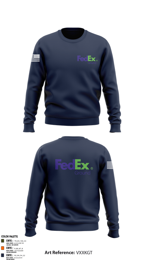 Crew Neck Sweatshirt, FedEx GroundFedEx Ground, , Teamtime, Team time, sublimation, custom sports apparel, team uniforms, spirit wear, spiritwear, sports uniforms, custom shirts, team store, custom team store, fundraiser sports, apparel fundraiser