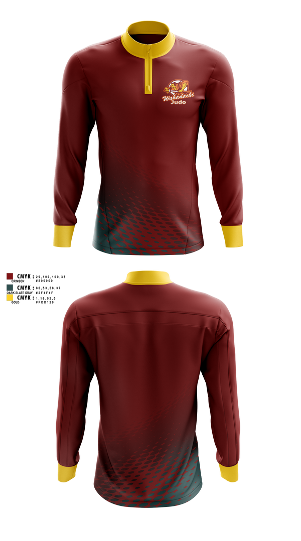 Quarter Zip Jacket, Wahadachi Judo, , Teamtime, Team time, sublimation, custom sports apparel, team uniforms, spirit wear, spiritwear, sports uniforms, custom shirts, team store, custom team store, fundraiser sports, apparel fundraiser