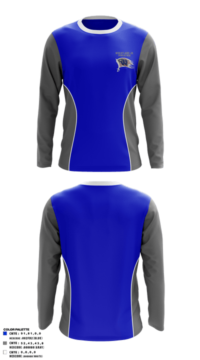 Wheatland youth football and cheer 53677637 Long Sleeve Performance Polo - 5