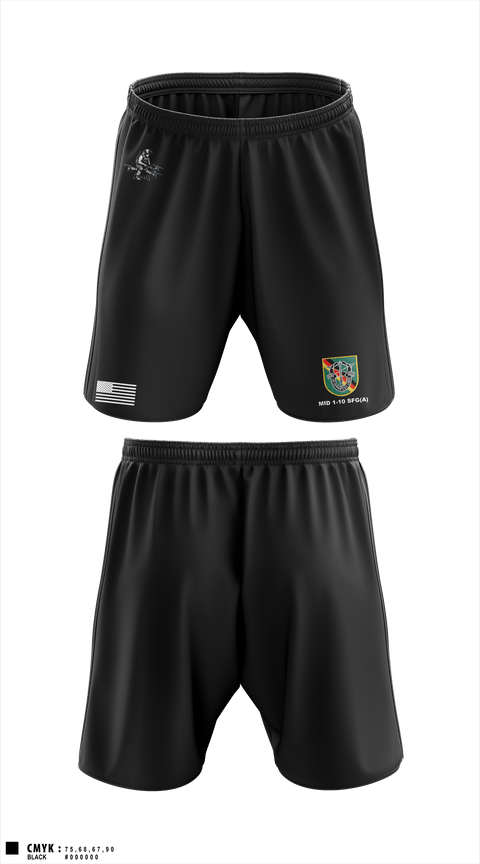 Athletic Shorts With Pockets, Military Intelligence Detachment 1st Battalion 10th Special Forces Group (Airborne), Army, Teamtime, Team time, sublimation, custom sports apparel, team uniforms, spirit wear, spiritwear, sports uniforms, custom shirts, team store, custom team store, fundraiser sports, apparel fundraiser