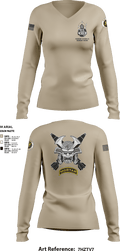 2-1 INFANTRY 73448715 Women's Long Sleeve V-neck Shirt - 3