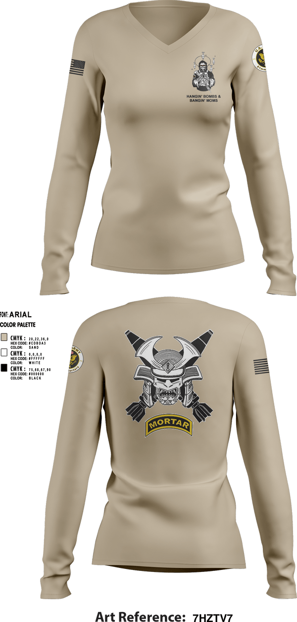 Women's Long Sleeve Vneck Shirt, 2-1 INFANTRY, Army, Teamtime, Team time, sublimation, custom sports apparel, team uniforms, spirit wear, spiritwear, sports uniforms, custom shirts, team store, custom team store, fundraiser sports, apparel fundraiser