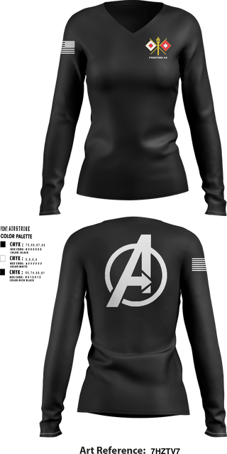 Women's Long Sleeve Vneck Shirt, Alpha Company, Army, Teamtime, Team time, sublimation, custom sports apparel, team uniforms, spirit wear, spiritwear, sports uniforms, custom shirts, team store, custom team store, fundraiser sports, apparel fundraiser