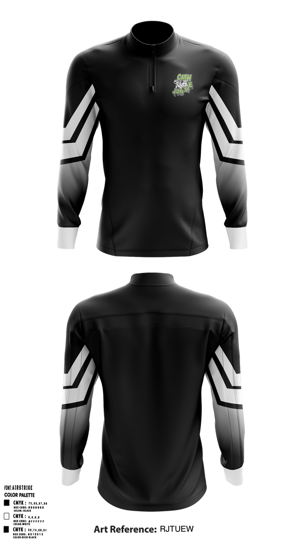 Quarter Zip Jacket, Cash Junkies Elite, Men's Basketball, Teamtime, Team time, sublimation, custom sports apparel, team uniforms, spirit wear, spiritwear, sports uniforms, custom shirts, team store, custom team store, fundraiser sports, apparel fundraiser