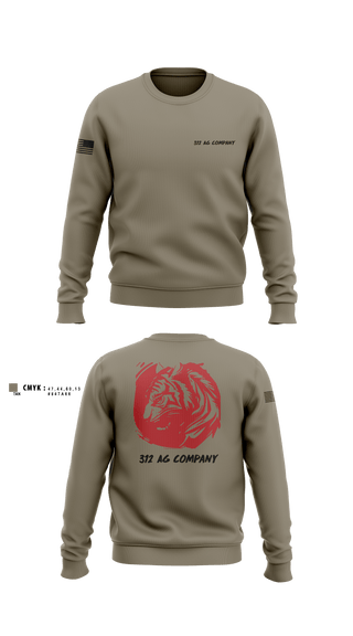 Crew Neck Sweatshirt, 312 AG Company, Army, Teamtime, Team time, sublimation, custom sports apparel, team uniforms, spirit wear, spiritwear, sports uniforms, custom shirts, team store, custom team store, fundraiser sports, apparel fundraiser