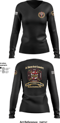 St Andrew’s Grand Commandery 92356155 Women's Long Sleeve V-neck Shirt - 1