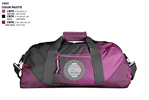 Duffle Bag, Familia Fc, Men's Soccer, Teamtime, Team time, sublimation, custom sports apparel, team uniforms, spirit wear, spiritwear, sports uniforms, custom shirts, team store, custom team store, fundraiser sports, apparel fundraiser
