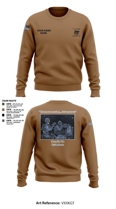 Charger Co. / 2-112th Infantry Battalion 37738588 Crew Neck Sweatshirt - 119