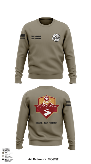 Crew Neck Sweatshirt, Fort Bliss DENTAC, Army, Teamtime, Team time, sublimation, custom sports apparel, team uniforms, spirit wear, spiritwear, sports uniforms, custom shirts, team store, custom team store, fundraiser sports, apparel fundraiser