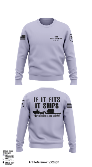 Crew Neck Sweatshirt, 740TH TRANSPORTATION COMPANY, National Guard, Teamtime, Team time, sublimation, custom sports apparel, team uniforms, spirit wear, spiritwear, sports uniforms, custom shirts, team store, custom team store, fundraiser sports, apparel fundraiser