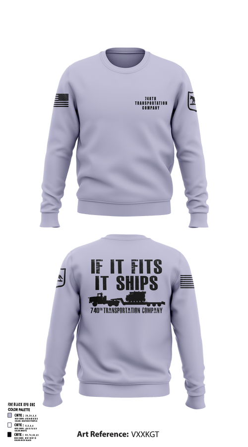 Crew Neck Sweatshirt, 740TH TRANSPORTATION COMPANY, National Guard, Teamtime, Team time, sublimation, custom sports apparel, team uniforms, spirit wear, spiritwear, sports uniforms, custom shirts, team store, custom team store, fundraiser sports, apparel fundraiser