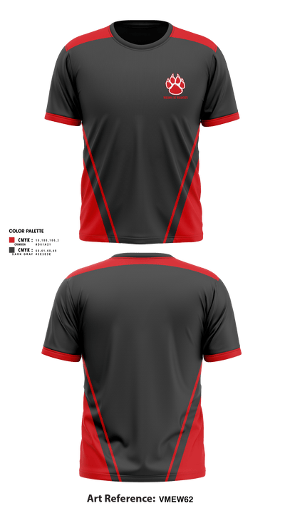 Wilson/EC Wildcats 88486955 Short Sleeve Performance Shirt - 1