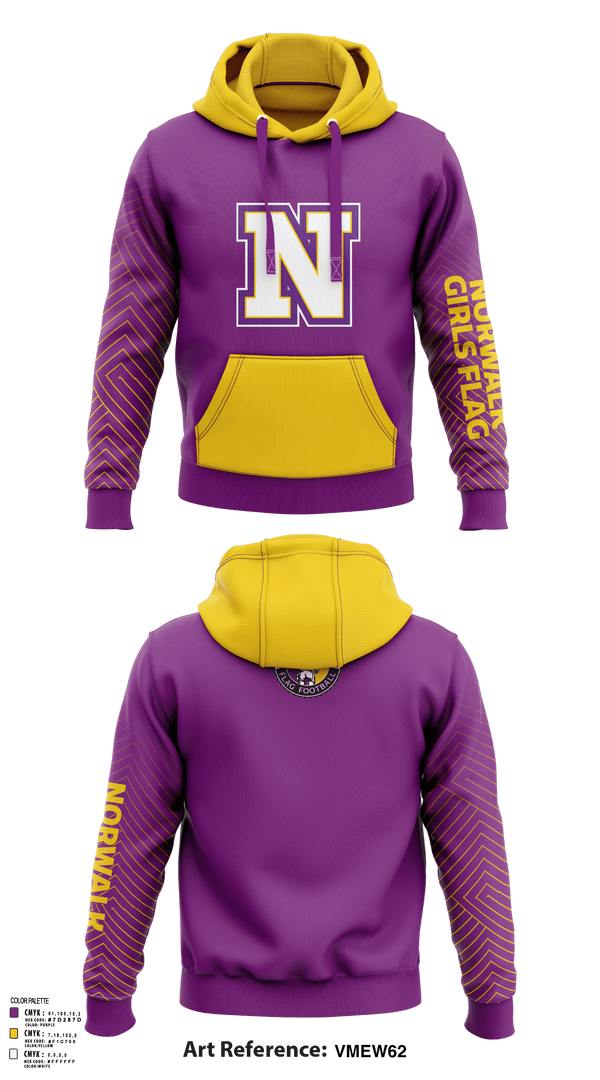 Hoodie, Norwalk Girls Flag Football, Football, Teamtime, Team time, sublimation, custom sports apparel, team uniforms, spirit wear, spiritwear, sports uniforms, custom shirts, team store, custom team store, fundraiser sports, apparel fundraiser