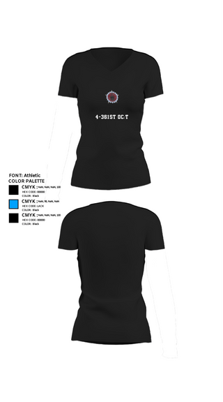 Women's Short Sleeve Vneck Shirt, 4-361st OC/T, Army, Teamtime, Team time, sublimation, custom sports apparel, team uniforms, spirit wear, spiritwear, sports uniforms, custom shirts, team store, custom team store, fundraiser sports, apparel fundraiser