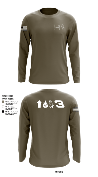 Long Sleeve Performance Shirt, 1-9 FA, Army, Teamtime, Team time, sublimation, custom sports apparel, team uniforms, spirit wear, spiritwear, sports uniforms, custom shirts, team store, custom team store, fundraiser sports, apparel fundraiser