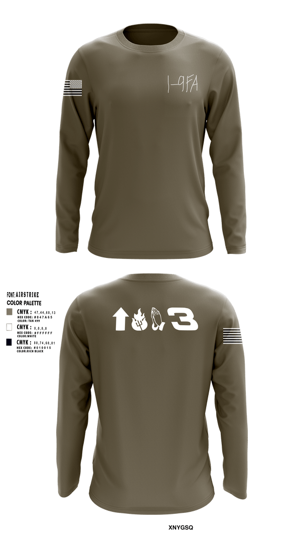 Long Sleeve Performance Shirt, 1-9 FA, Army, Teamtime, Team time, sublimation, custom sports apparel, team uniforms, spirit wear, spiritwear, sports uniforms, custom shirts, team store, custom team store, fundraiser sports, apparel fundraiser