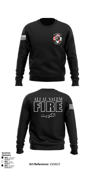 Crew Neck Sweatshirt, 386th ECES/CEF, Fire Department, Teamtime, Team time, sublimation, custom sports apparel, team uniforms, spirit wear, spiritwear, sports uniforms, custom shirts, team store, custom team store, fundraiser sports, apparel fundraiser
