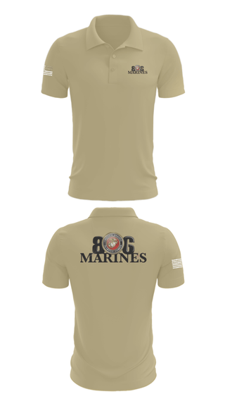Short Sleeve Performance Polo, 806 Marines, Marines, Teamtime, Team time, sublimation, custom sports apparel, team uniforms, spirit wear, spiritwear, sports uniforms, custom shirts, team store, custom team store, fundraiser sports, apparel fundraiser