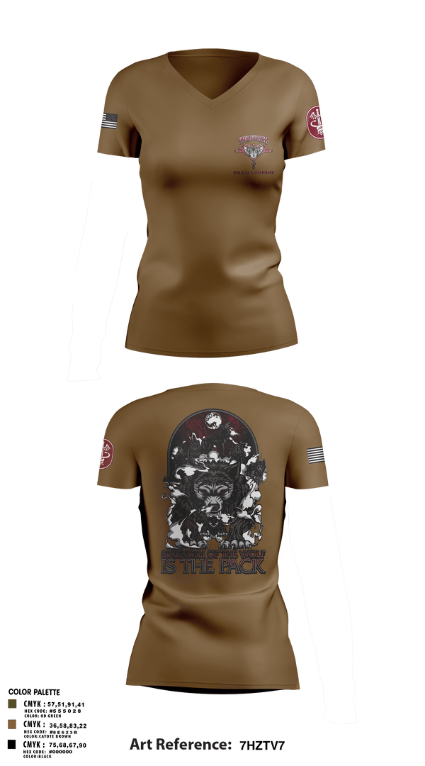 Women's Short Sleeve Vneck Shirt, Bravo Company, MRBn, Fort Belvoir, Army, Teamtime, Team time, sublimation, custom sports apparel, team uniforms, spirit wear, spiritwear, sports uniforms, custom shirts, team store, custom team store, fundraiser sports, apparel fundraiser