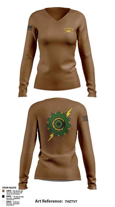 Chaos Company 10760472 Women's Long Sleeve V-neck Shirt - 1