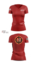MTFPD Water Rescue Teams 62483869 Women's Short Sleeve V-neck Shirt - 3