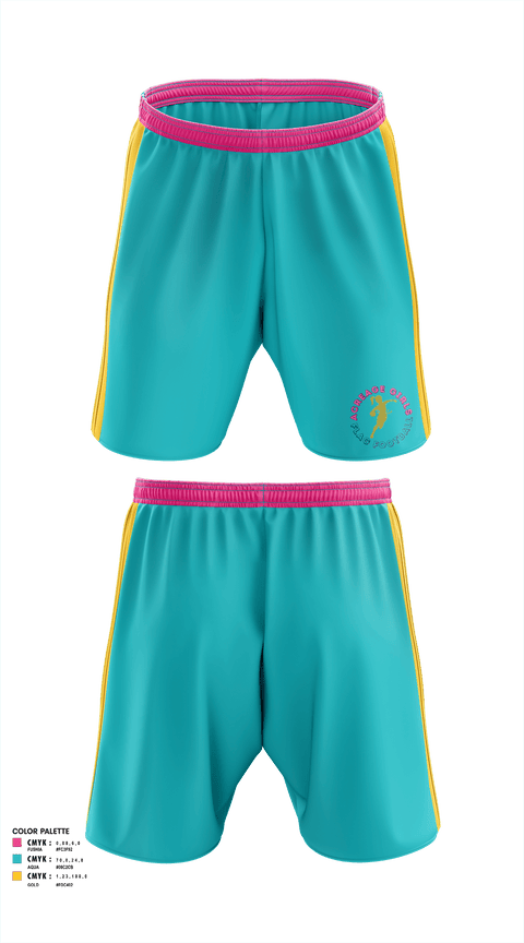 Athletic Shorts With Pockets, Acreage Girls Flag Football, Football, Teamtime, Team time, sublimation, custom sports apparel, team uniforms, spirit wear, spiritwear, sports uniforms, custom shirts, team store, custom team store, fundraiser sports, apparel fundraiser