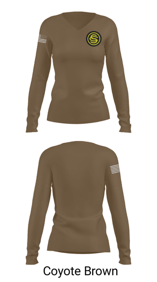Women's Long Sleeve Vneck Shirt, OCS 117th RTI, National Guard, Teamtime, Team time, sublimation, custom sports apparel, team uniforms, spirit wear, spiritwear, sports uniforms, custom shirts, team store, custom team store, fundraiser sports, apparel fundraiser