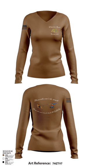 Women's Long Sleeve Vneck Shirt, AOB-S, Army, Teamtime, Team time, sublimation, custom sports apparel, team uniforms, spirit wear, spiritwear, sports uniforms, custom shirts, team store, custom team store, fundraiser sports, apparel fundraiser