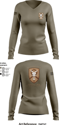 1st Platoon, 423 TC 69151656 Women's Long Sleeve V-neck Shirt - 2