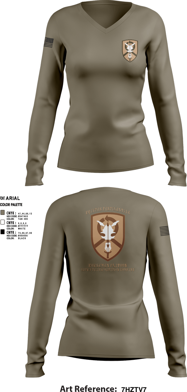 Women's Long Sleeve Vneck Shirt, 1st Platoon, 423 TC1st Platoon, 423 TC, Army, Teamtime, Team time, sublimation, custom sports apparel, team uniforms, spirit wear, spiritwear, sports uniforms, custom shirts, team store, custom team store, fundraiser sports, apparel fundraiser