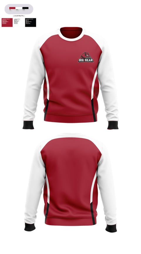 Crew Neck Sweatshirt, Big Bear High School Volleyball, Women's Volleyball, Teamtime, Team time, sublimation, custom sports apparel, team uniforms, spirit wear, spiritwear, sports uniforms, custom shirts, team store, custom team store, fundraiser sports, apparel fundraiser