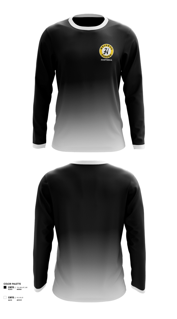 Long Sleeve Performance Shirt, Cleveland heights, Football, Teamtime, Team time, sublimation, custom sports apparel, team uniforms, spirit wear, spiritwear, sports uniforms, custom shirts, team store, custom team store, fundraiser sports, apparel fundraiser