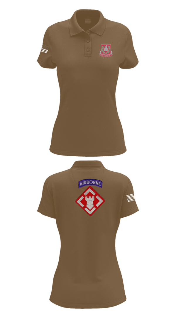 Women's Short Sleeve Performance Polo, 37th engineer bn, Army, Teamtime, Team time, sublimation, custom sports apparel, team uniforms, spirit wear, spiritwear, sports uniforms, custom shirts, team store, custom team store, fundraiser sports, apparel fundraiser