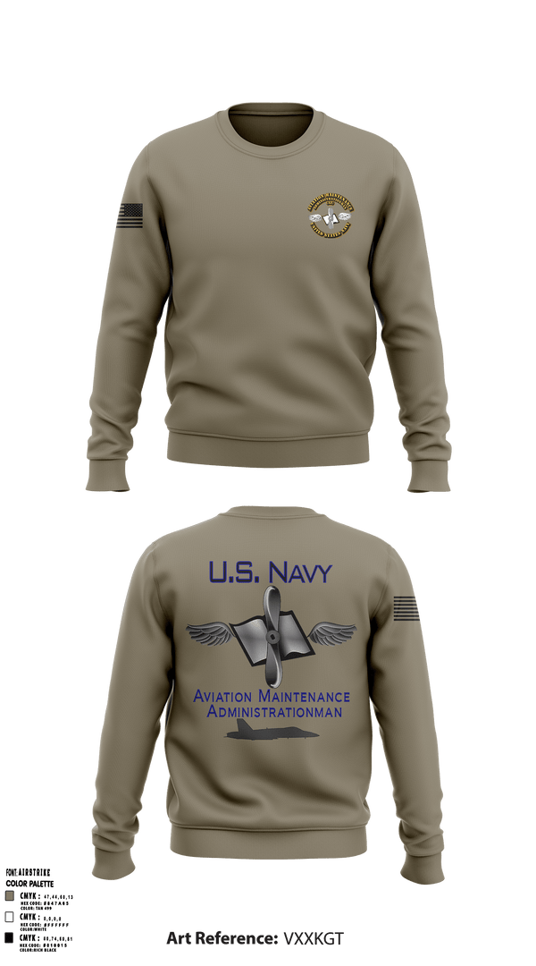 Crew Neck Sweatshirt, Aviation Maintenance Administration, , Teamtime, Team time, sublimation, custom sports apparel, team uniforms, spirit wear, spiritwear, sports uniforms, custom shirts, team store, custom team store, fundraiser sports, apparel fundraiser