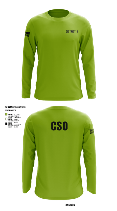 District 5 CSO 28339770 Long Sleeve Performance Shirt - 4