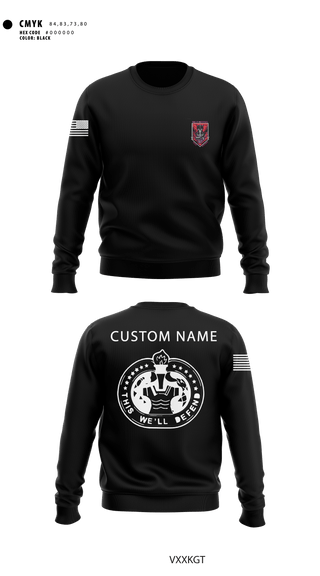 Crew Neck Sweatshirt, D Co 2-13th AVN REGT, Army, Teamtime, Team time, sublimation, custom sports apparel, team uniforms, spirit wear, spiritwear, sports uniforms, custom shirts, team store, custom team store, fundraiser sports, apparel fundraiser