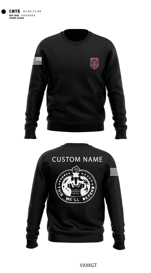 Crew Neck Sweatshirt, D Co 2-13th AVN REGT, Army, Teamtime, Team time, sublimation, custom sports apparel, team uniforms, spirit wear, spiritwear, sports uniforms, custom shirts, team store, custom team store, fundraiser sports, apparel fundraiser