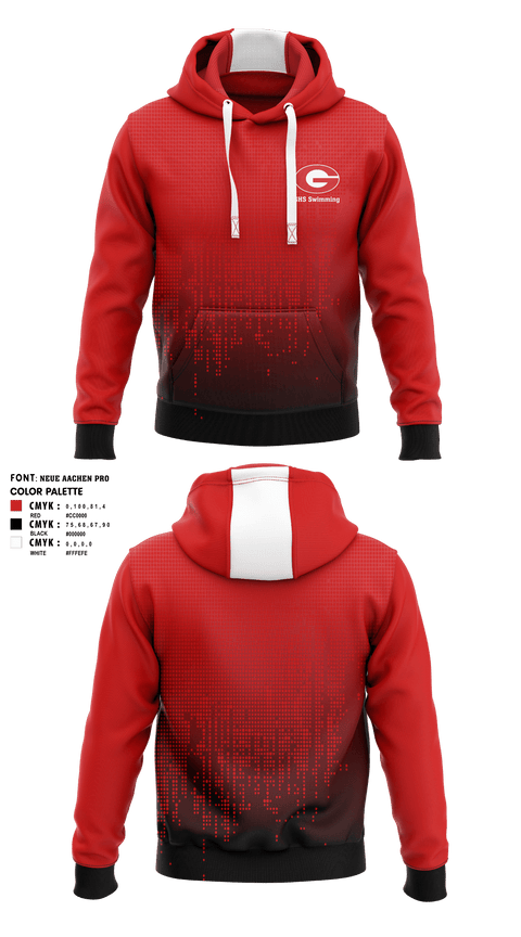 Hoodie, Greenville Senior High School Swimming, Swimming, Teamtime, Team time, sublimation, custom sports apparel, team uniforms, spirit wear, spiritwear, sports uniforms, custom shirts, team store, custom team store, fundraiser sports, apparel fundraiser