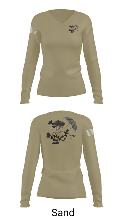 1-508th PIR 27365393 Women's Long Sleeve V-neck Shirt - 97