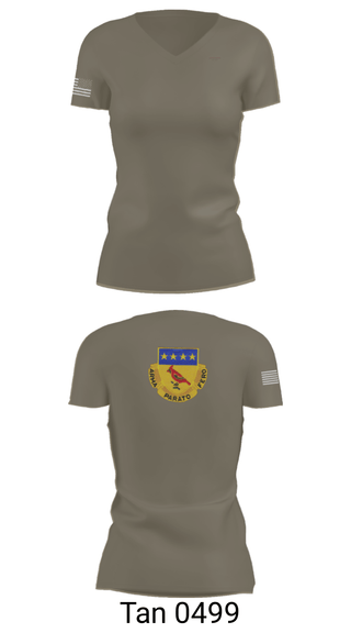 Women's Short Sleeve Vneck Shirt, Alpha BTRY 2/138th FA, National Guard, Teamtime, Team time, sublimation, custom sports apparel, team uniforms, spirit wear, spiritwear, sports uniforms, custom shirts, team store, custom team store, fundraiser sports, apparel fundraiser