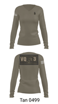VQ-3 DET TRVS 52792969 Women's Long Sleeve V-neck Shirt - 73