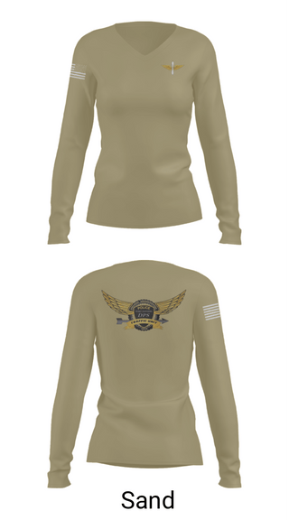 Women's Long Sleeve Vneck Shirt, Investigator, Army, Teamtime, Team time, sublimation, custom sports apparel, team uniforms, spirit wear, spiritwear, sports uniforms, custom shirts, team store, custom team store, fundraiser sports, apparel fundraiser