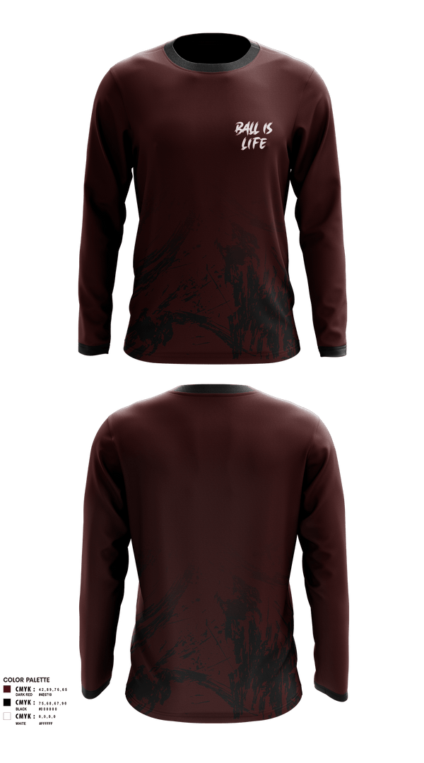 Long Sleeve Performance Shirt, Ballislife, Men's Basketball, Teamtime, Team time, sublimation, custom sports apparel, team uniforms, spirit wear, spiritwear, sports uniforms, custom shirts, team store, custom team store, fundraiser sports, apparel fundraiser